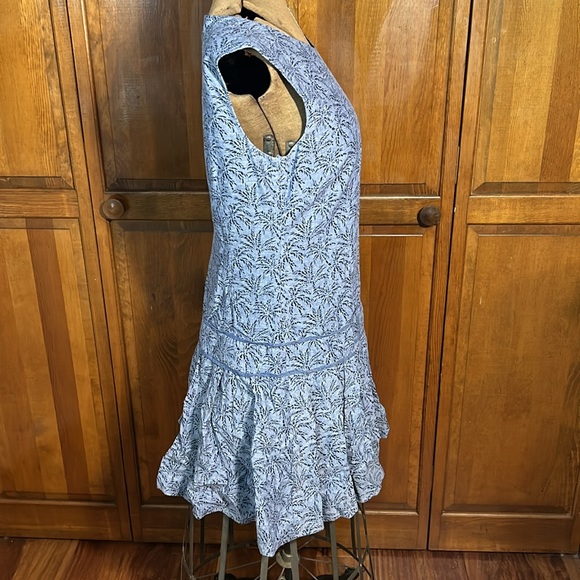 Navy & chambray drop waist palm tree motif dress from J Crew - Picture 6 of 11